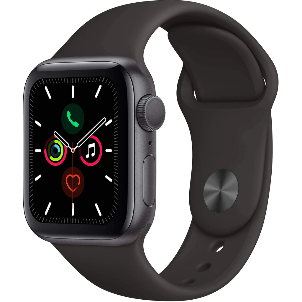 Apple Watch Series 4 (GPS 44MM) - Caja de aluminio gris espacial con correa deportiva negra (Renovado)