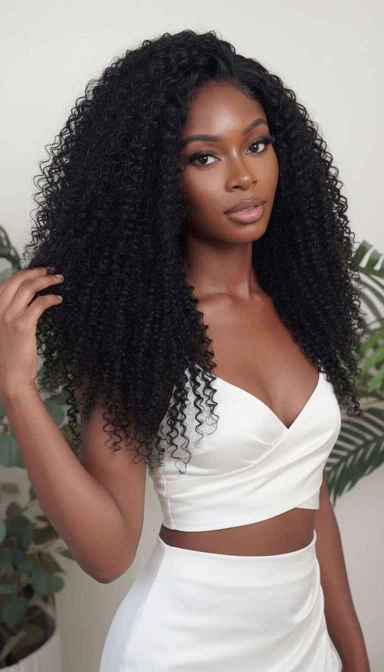 Paquete de cabello rizado tipo Kinky Wefted