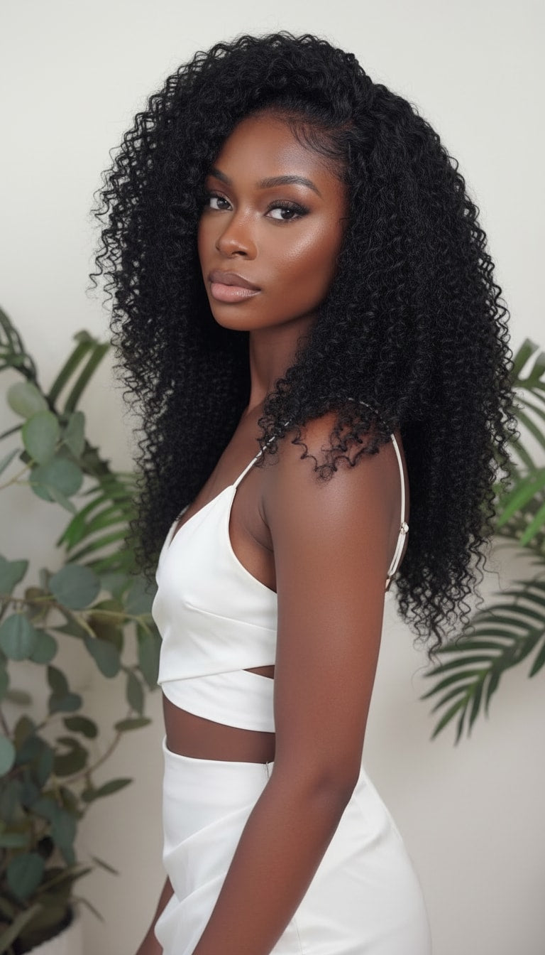 Paquete de cabello rizado tipo Kinky Wefted