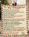 TO MY DAUGHTER - GIFT FOR DAUGHTER - Sherpa Fleece Quilt Blanket (SKUB10-140)