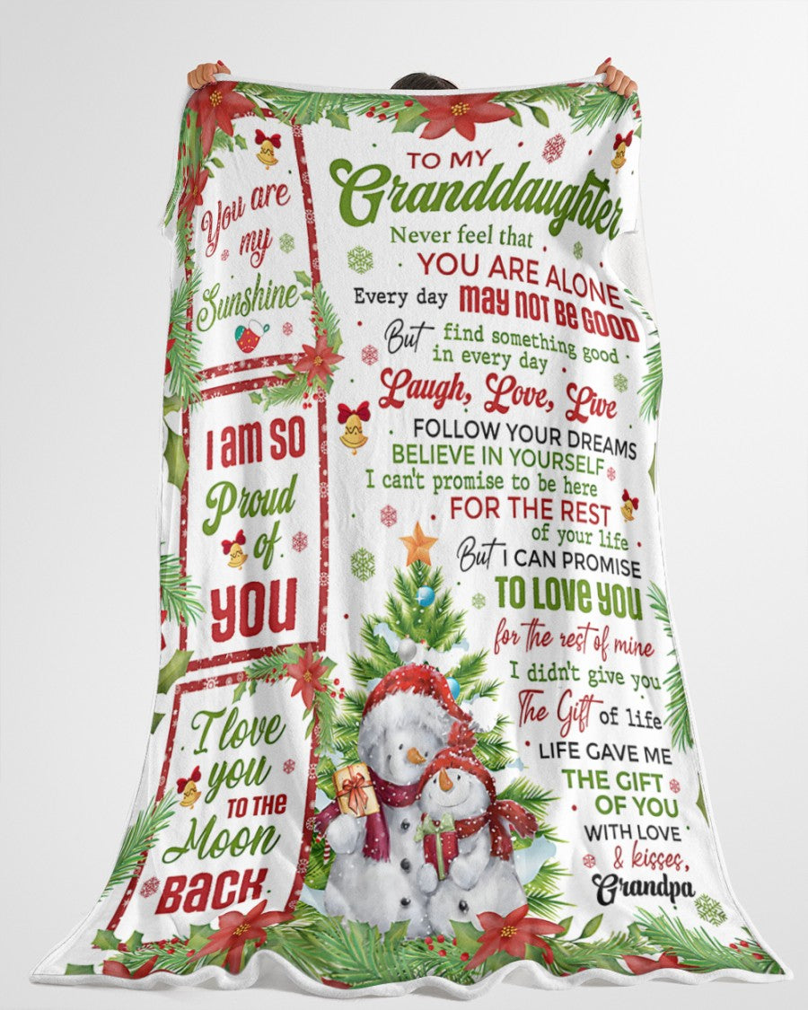 MANTA PARA NIETA – REGALO DE NAVIDAD DE ABUELO, CONFORTE Y CALIDEZ Manta acolchada de felpa sherpa NTTD00 (SKUB10-184)