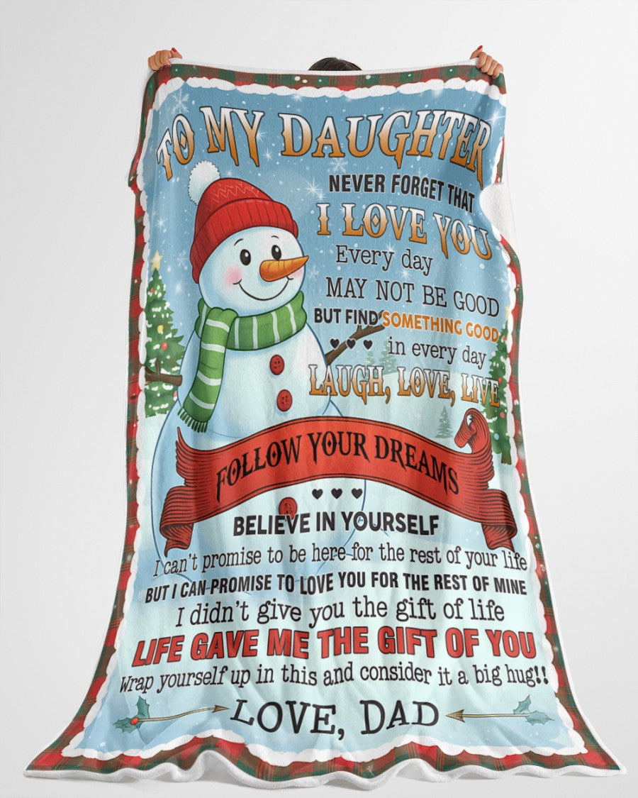MANTA PARA MI HIJA – REGALO DE NAVIDAD DE PAPÁ, COMODIDAD Y CALOR  Manta acolchada de felpa sherpa NTTD00