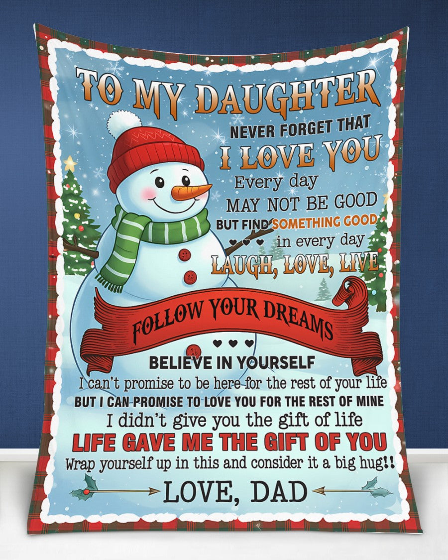 MANTA PARA MI HIJA – REGALO DE NAVIDAD DE PAPÁ, COMODIDAD Y CALOR  Manta acolchada de felpa sherpa NTTD00