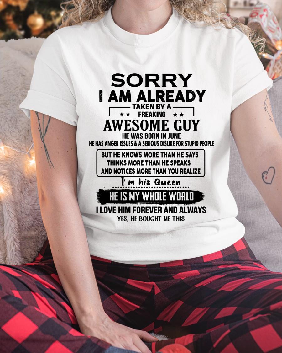 June - Awesome Boyfriend Born In June- Special gift for your Girlfriend - From Husband NGHL06 (SKUT08-11-06)