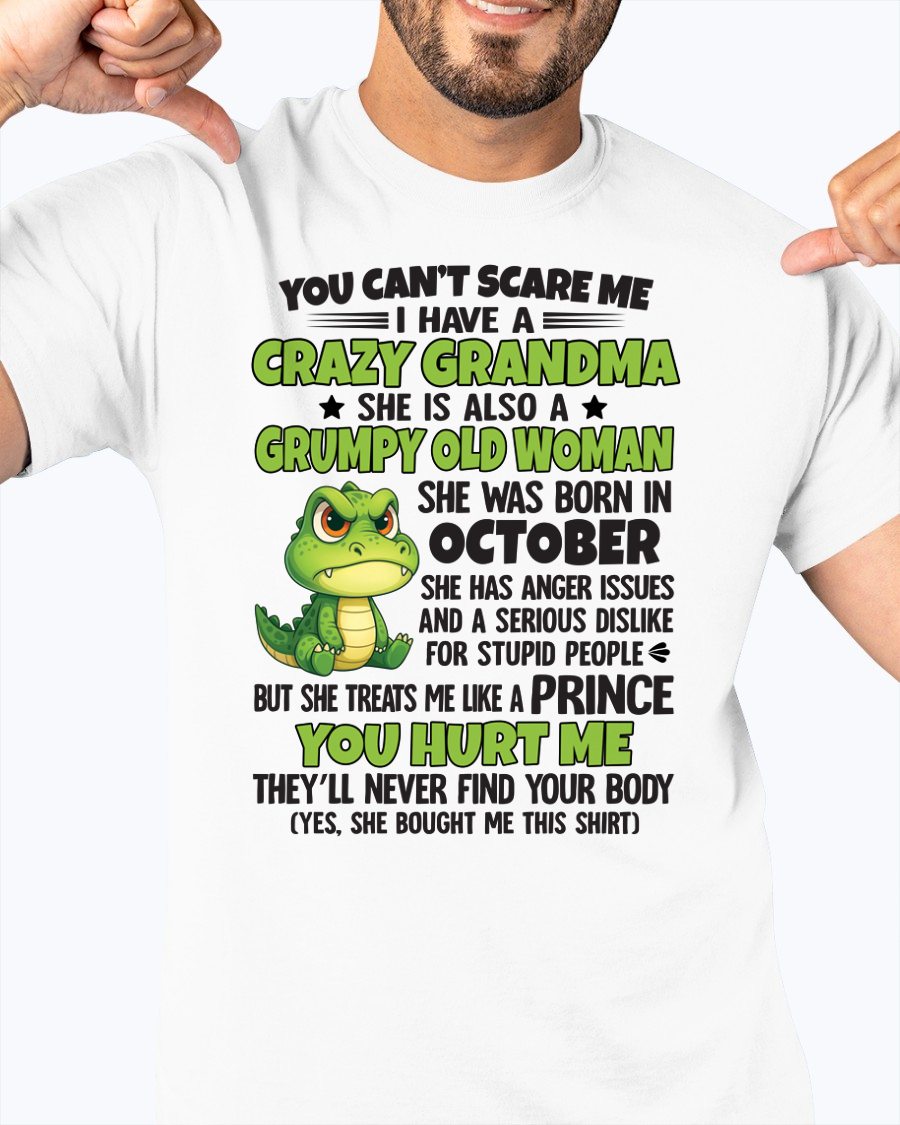OCTOBER - YOU CAN'T SCARE ME - FOR GRANDSON - GIFT FROM GRANDMA - NGHL10 (SKU09-85-10)