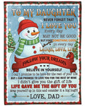 BLANKET FOR DAUGHTER FROM DAD – XMAS GIFT - FULL (SKUB11-19)