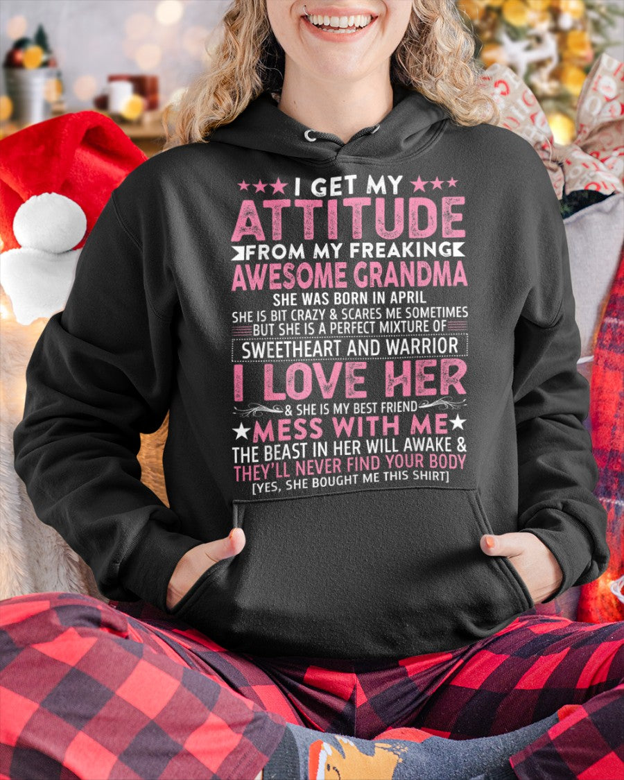 I GET MY ATTITUDE FROM MY GRANDMA APRIL EDITION – FROM GRANDMA TO GRANDDAUGHTER NGHL04 (SKU07-163-04)