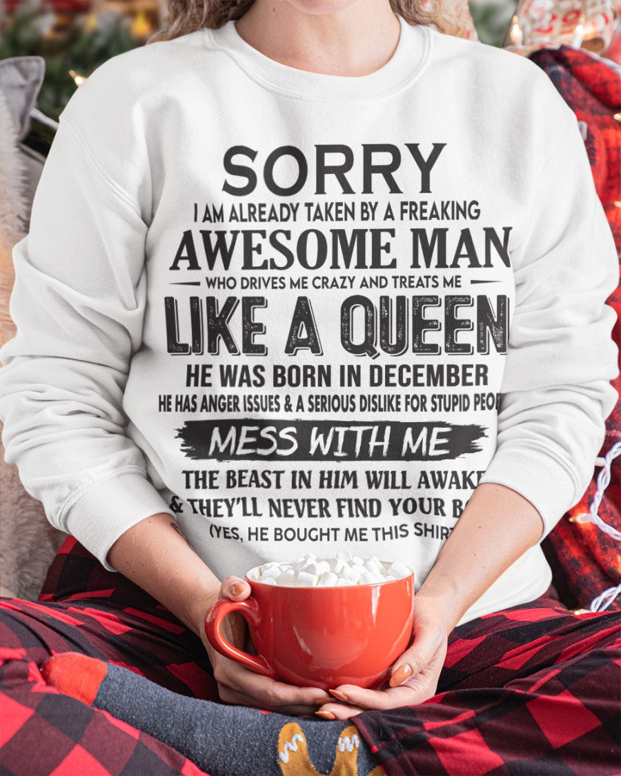 Diciembre - Hombre impresionante nacido en diciembre - Regalo especial para tu novia - NGHL12 (SKU09-126-12)