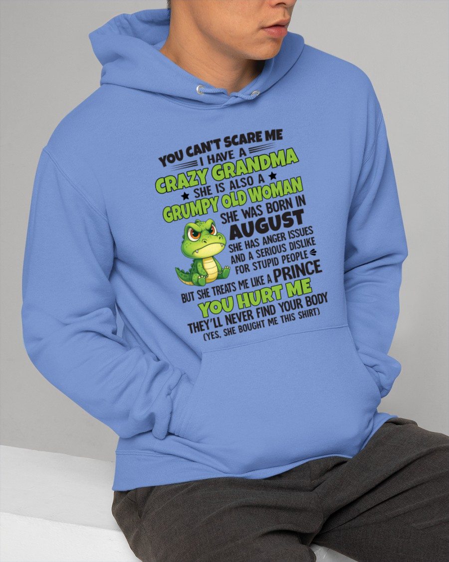 AUGUST - YOU CAN'T SCARE ME - FOR GRANDSON - GIFT FROM GRANDMA - NGHL08 (SKU09-85-08)