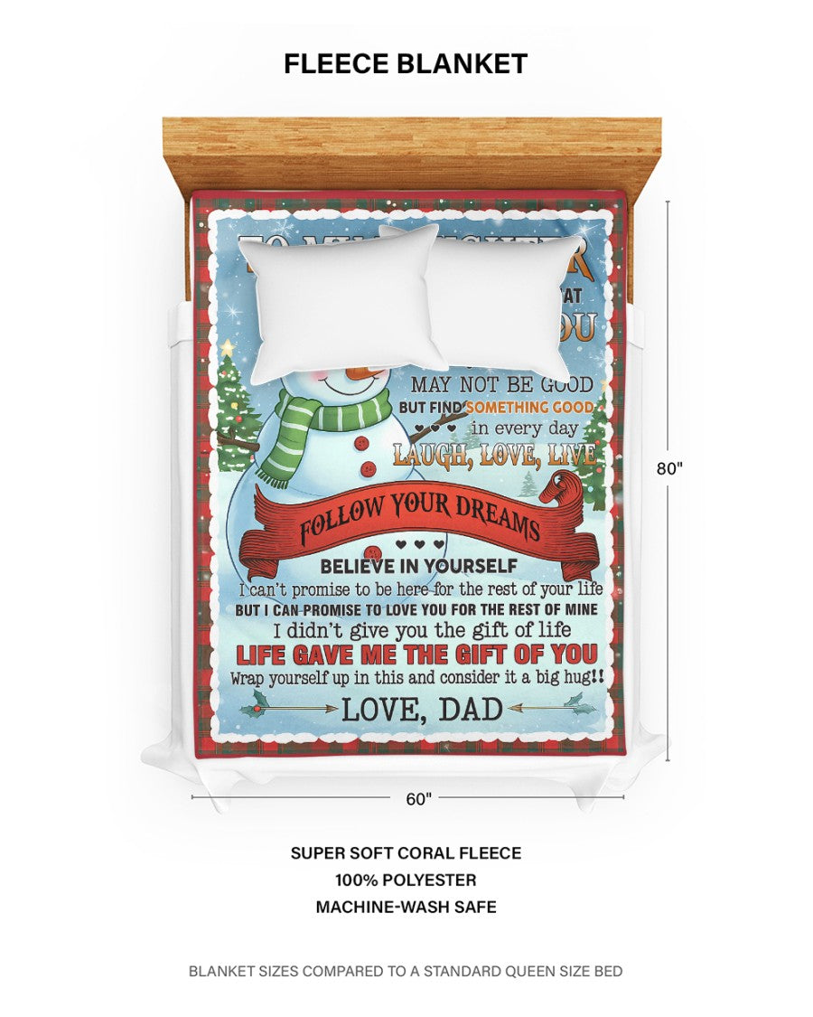 MANTA PARA MI HIJA DE PARTE DE PAPÁ – REGALO DE NAVIDAD - COMPLETA (SKUB11-19)