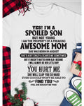 August - Gift for Son from a Legendary Mom ( SKU-MS01-08)