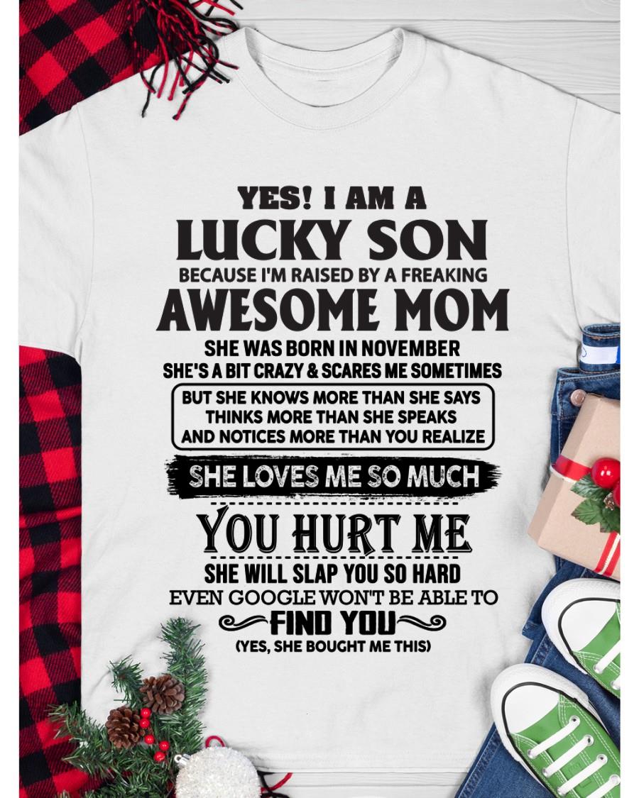 November - Yes! I'm A Lucky Son - Perfect gift for your son (SKU-LKW-11)
