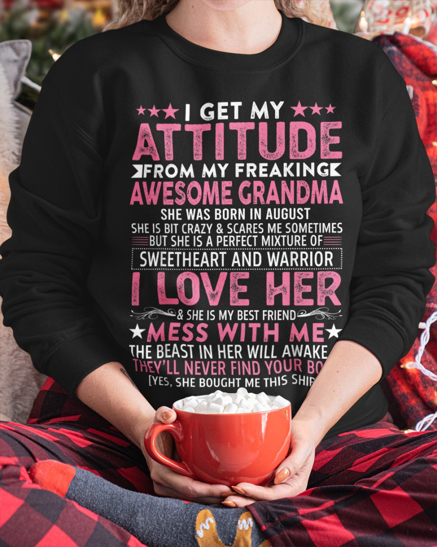 I GET MY ATTITUDE FROM MY GRANDMA AUGUST EDITION – FROM GRANDMA TO GRANDDAUGHTER NGHL08 (SKU07-163-08)