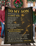 BLANKET FOR SON - GIFT FROM DAD - COMFORT & WARMTH GIFT NTTD00 (SKUB-DAD-DT01)