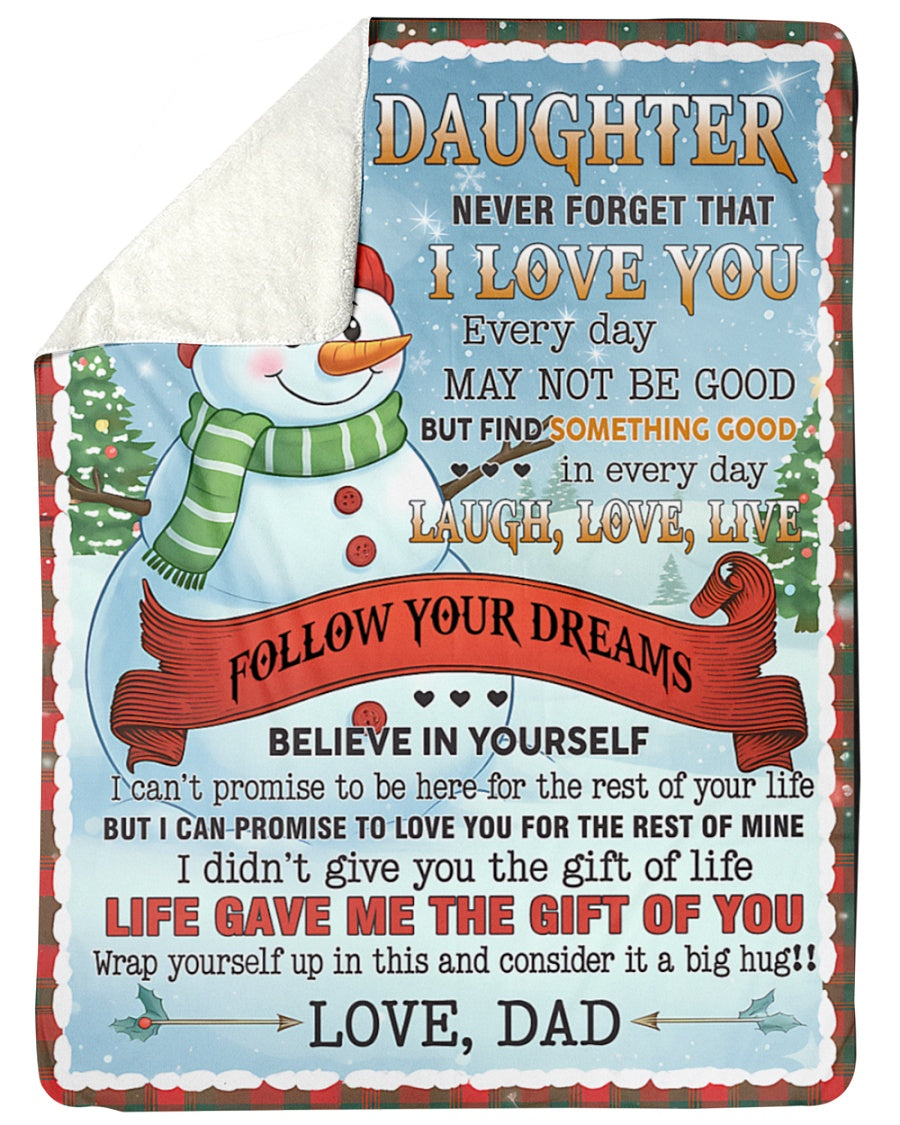 MANTA PARA MI HIJA DE PARTE DE PAPÁ – REGALO DE NAVIDAD - COMPLETA (SKUB11-19)