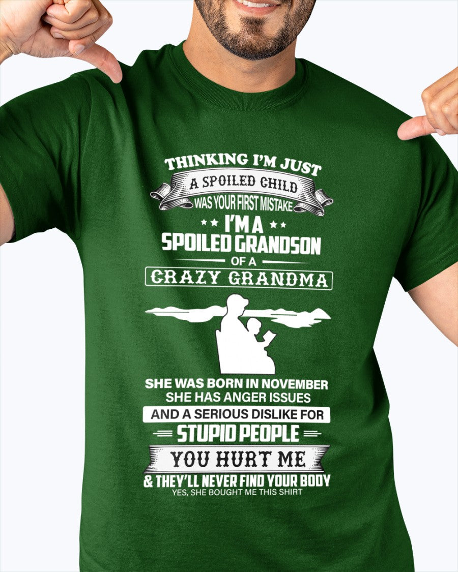Spoiled by Grandma Shirt November Edition – From Grandma to Grandson NGHL11 (SKU-GMS2-11)
