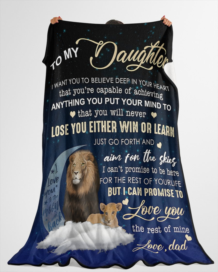 MANTA PARA MI HIJA - REGALO DE PAPÁ - REGALO CÁLIDO Y ACOGEDOR (SKUB11-91)