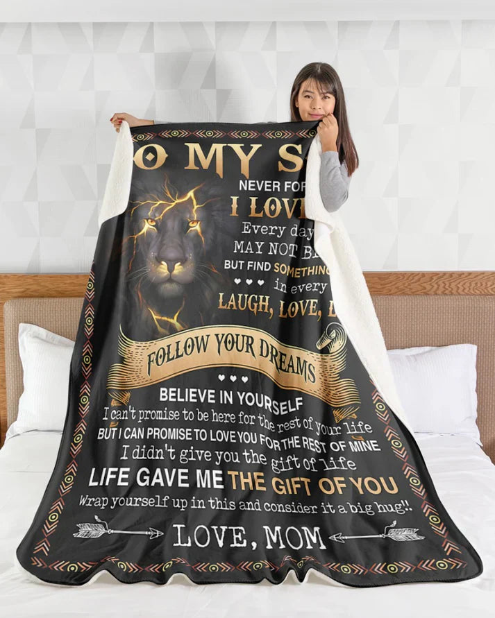 MANTA PARA MI HIJO - REGALO DE MAMÁ - REGALO DE CONFORT Y CALIDEZ (SKUB09-12)