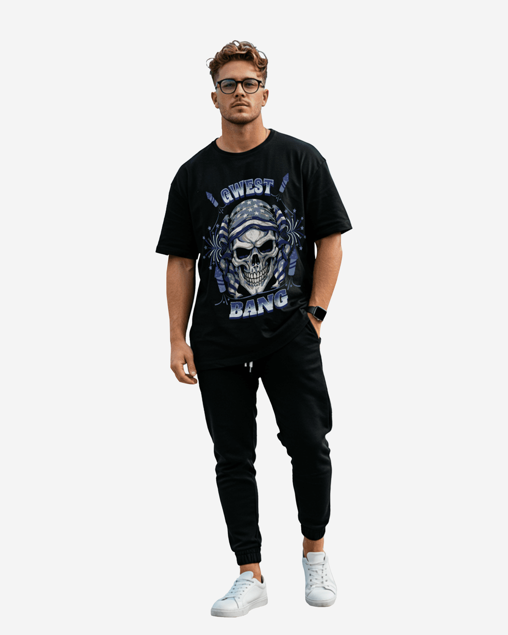 Camiseta extragrande G West Bang para hombre