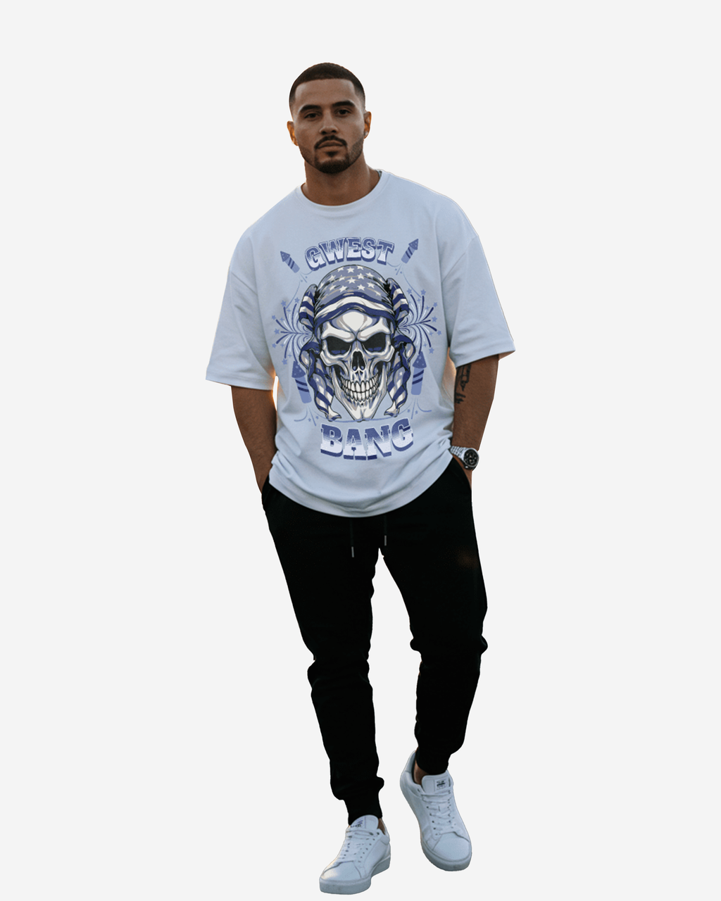 Camiseta extragrande G West Bang para hombre