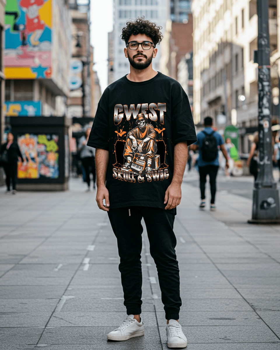 Camiseta extragrande para hombre G West Skull & Swag