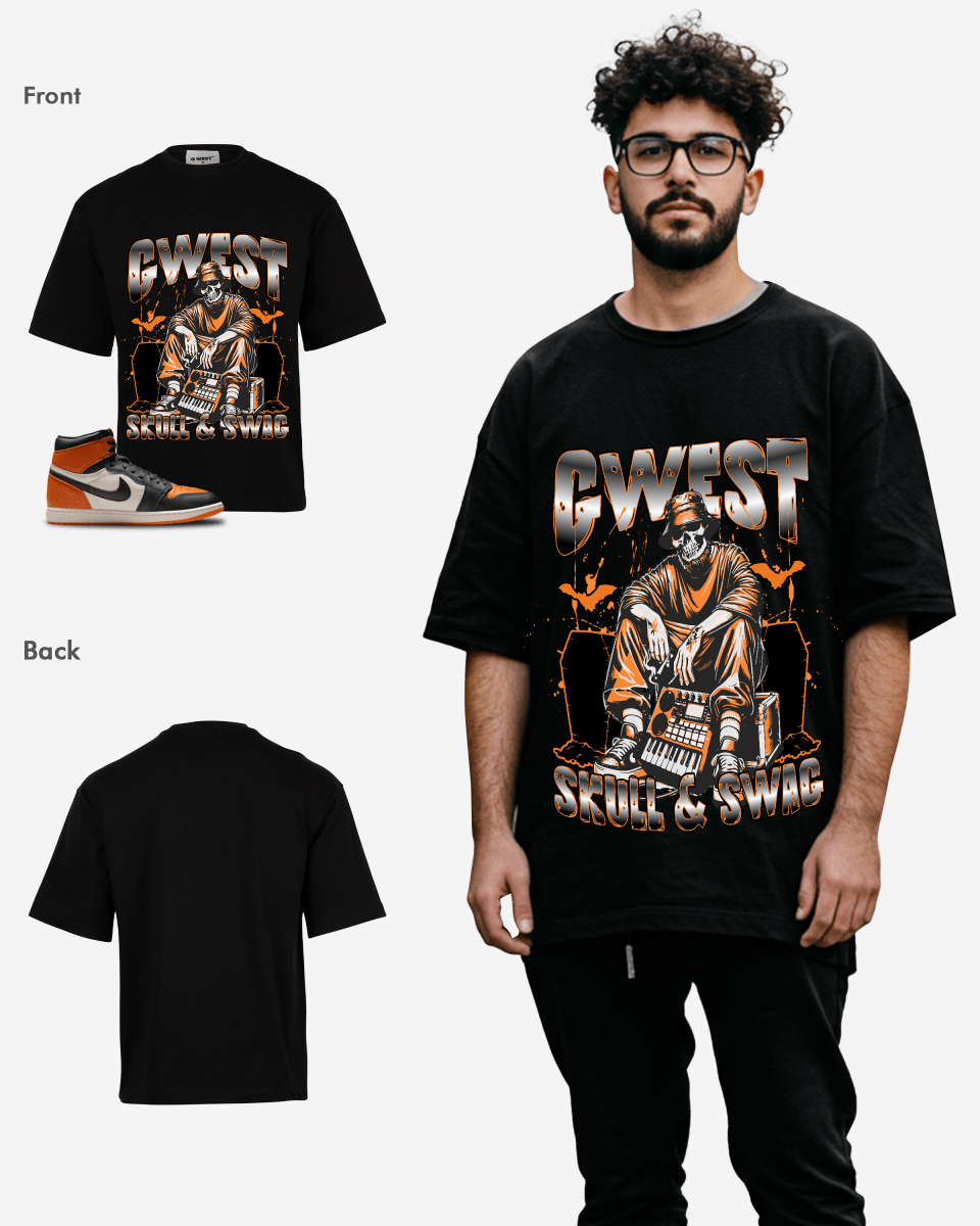 Camiseta extragrande para hombre G West Skull & Swag