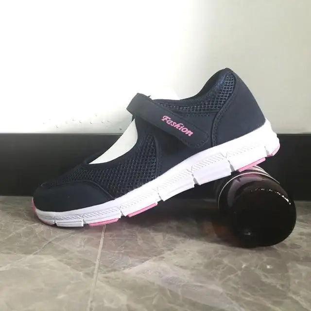 Zapatillas deportivas de mujer transpirables de verano, malla elegante y cómodas a la moda