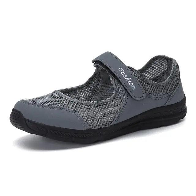 Zapatillas deportivas de mujer transpirables de verano, malla elegante y cómodas a la moda