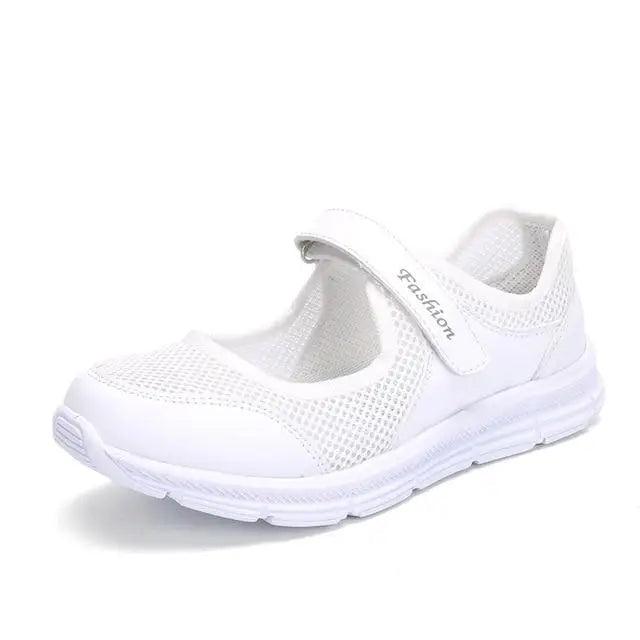 Zapatillas deportivas de mujer transpirables de verano, malla elegante y cómodas a la moda