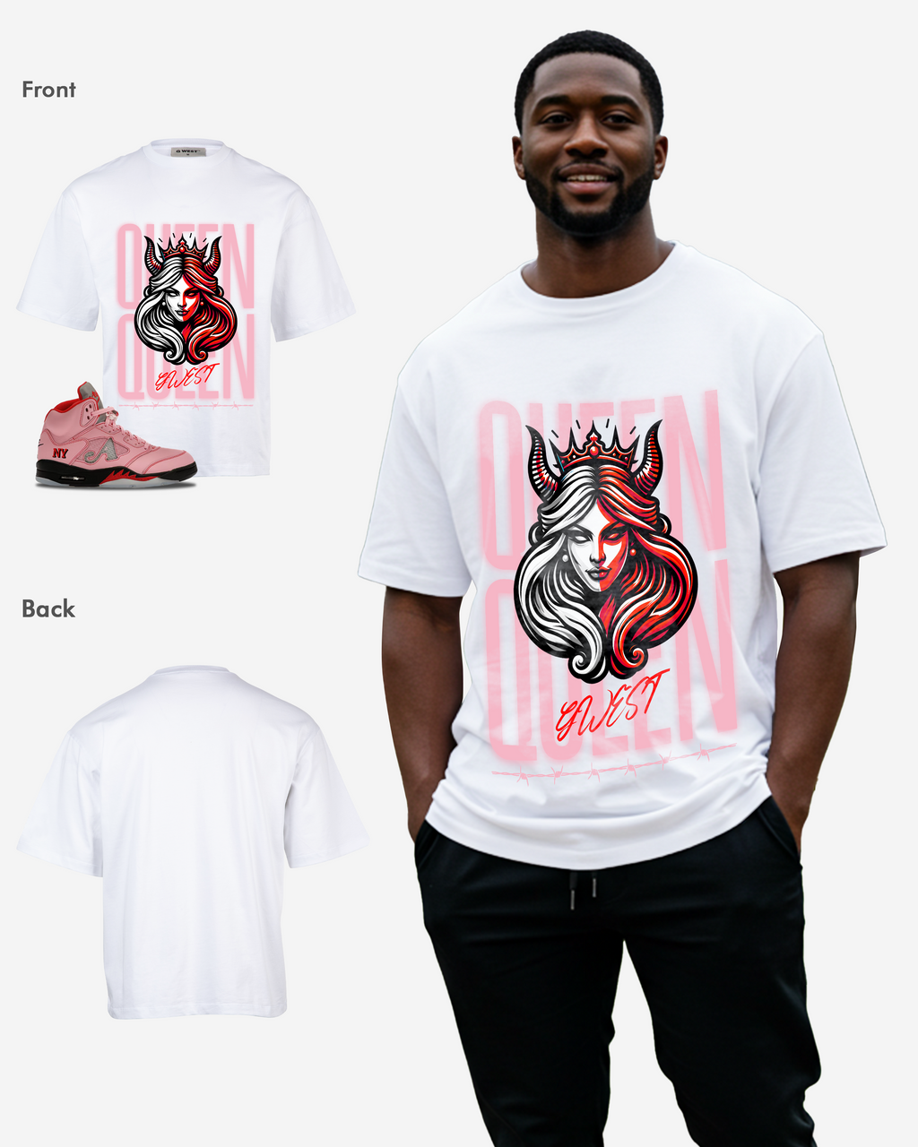 G West Queen Camiseta extragrande para hombre