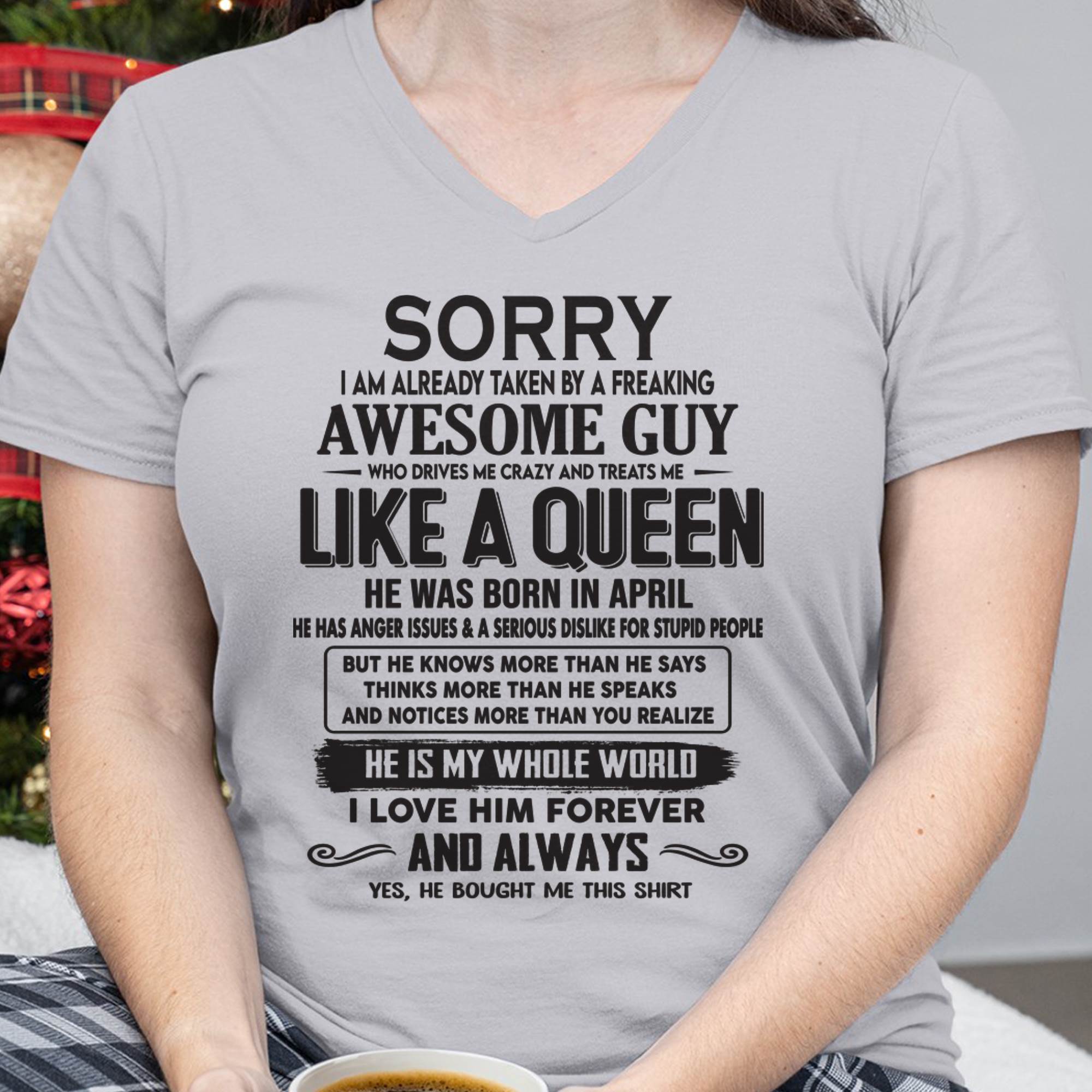 Abril - Lo siento, ya estoy comprometida con un chico increíble - Regalo para esposa de parte de su esposo - NGHL04 (SKU08-25-04)