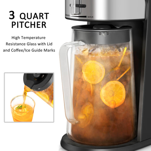 Jarra de cristal de 3 cuartos de galón para máquina de té helado Wirsh