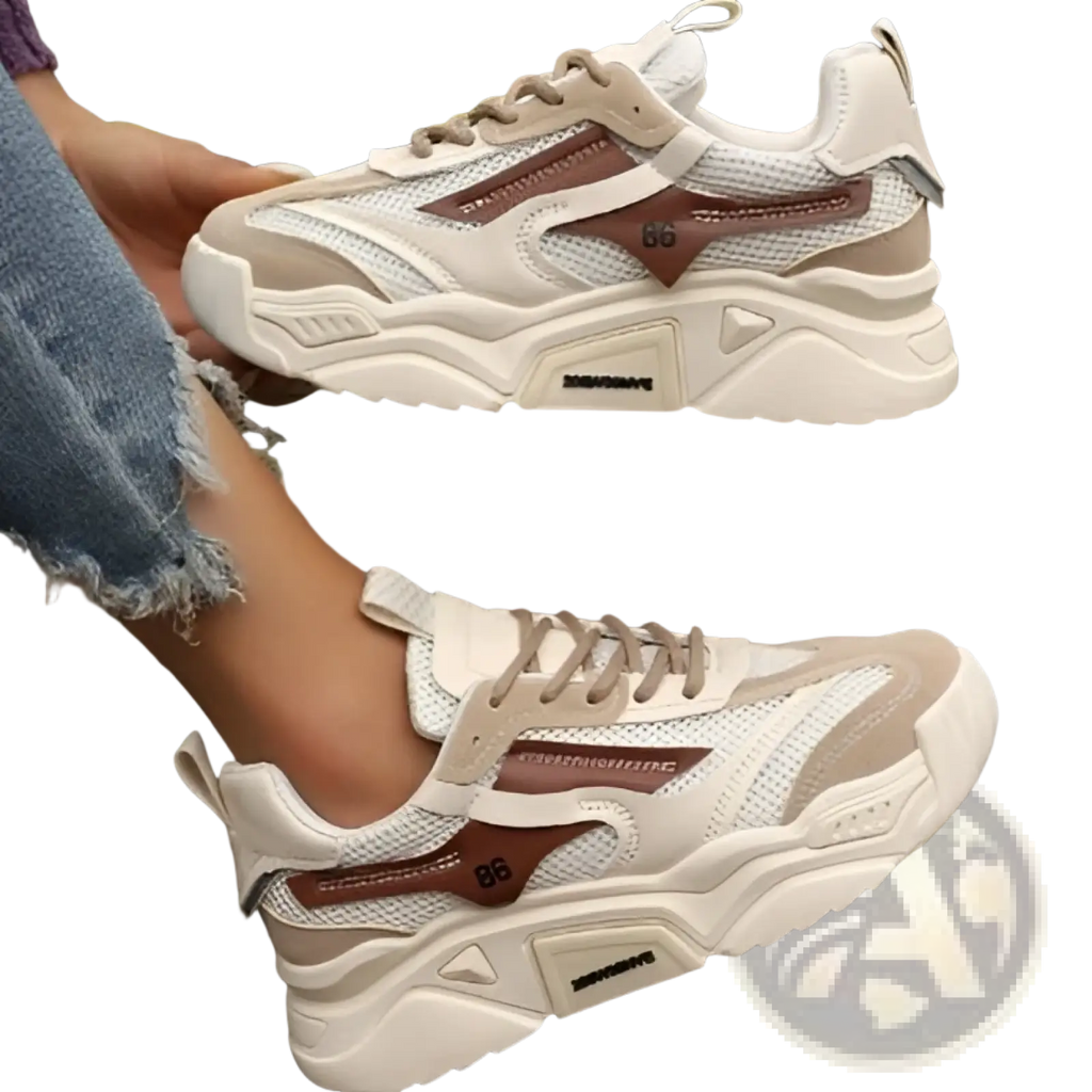 Womens Mesh Platform Sneakers Breathable Chunky Shoes